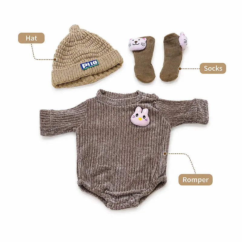 18-20'' Little Knit Baby Doll Outfit Set
