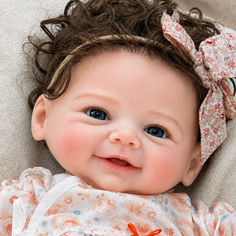 Handcrafted Full Silicone Reborn Baby Doll with Natural Skin Tones and Detailed Hand-Painted Features