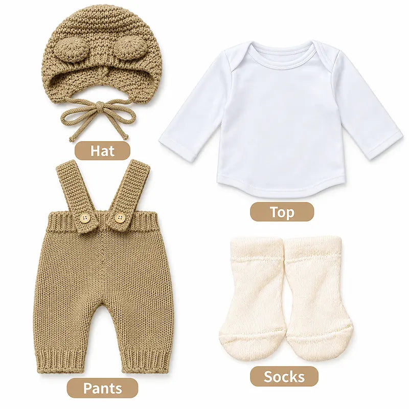 BrownKnittedClothesforRebornDolls