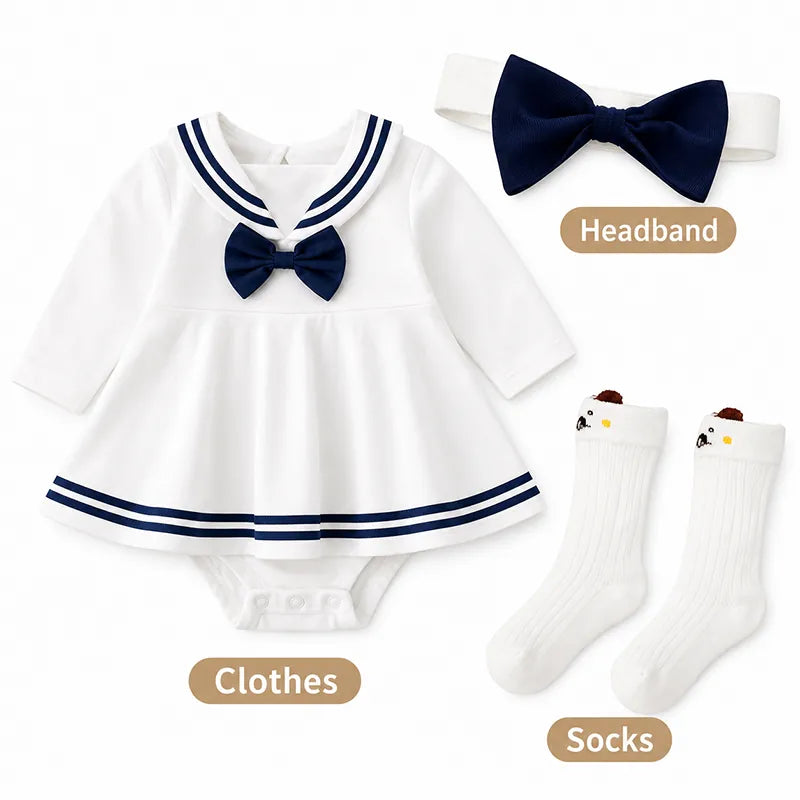Reborn Doll Sailor-inspired set Dress