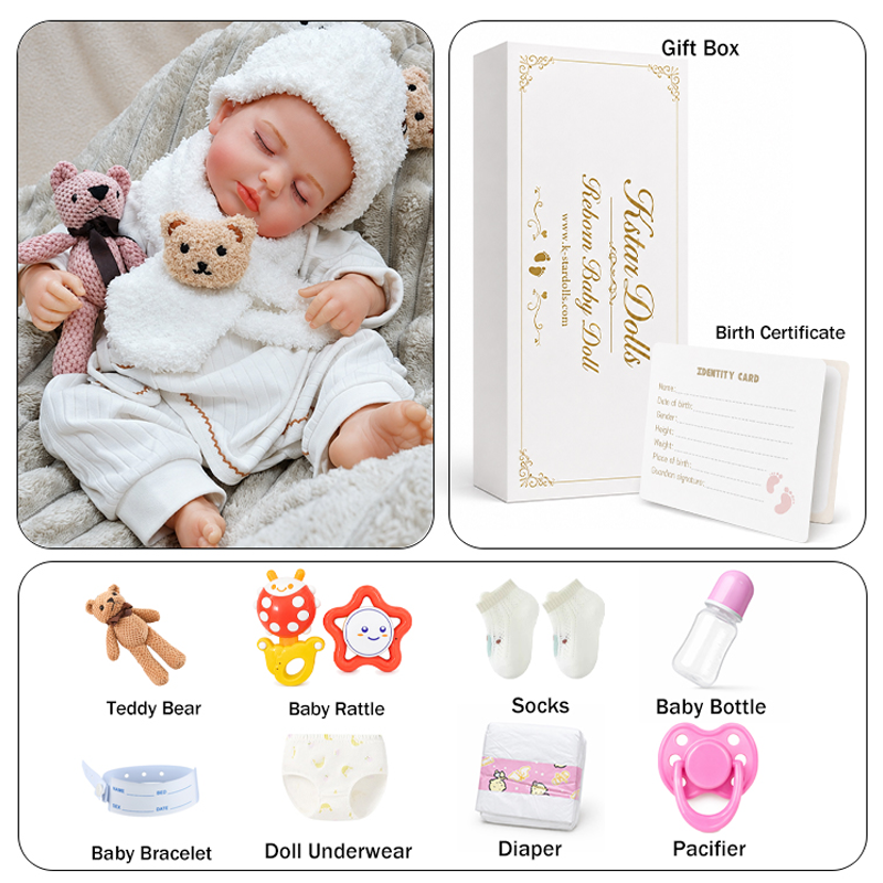 Lifelike Ollie baby doll and accessories
