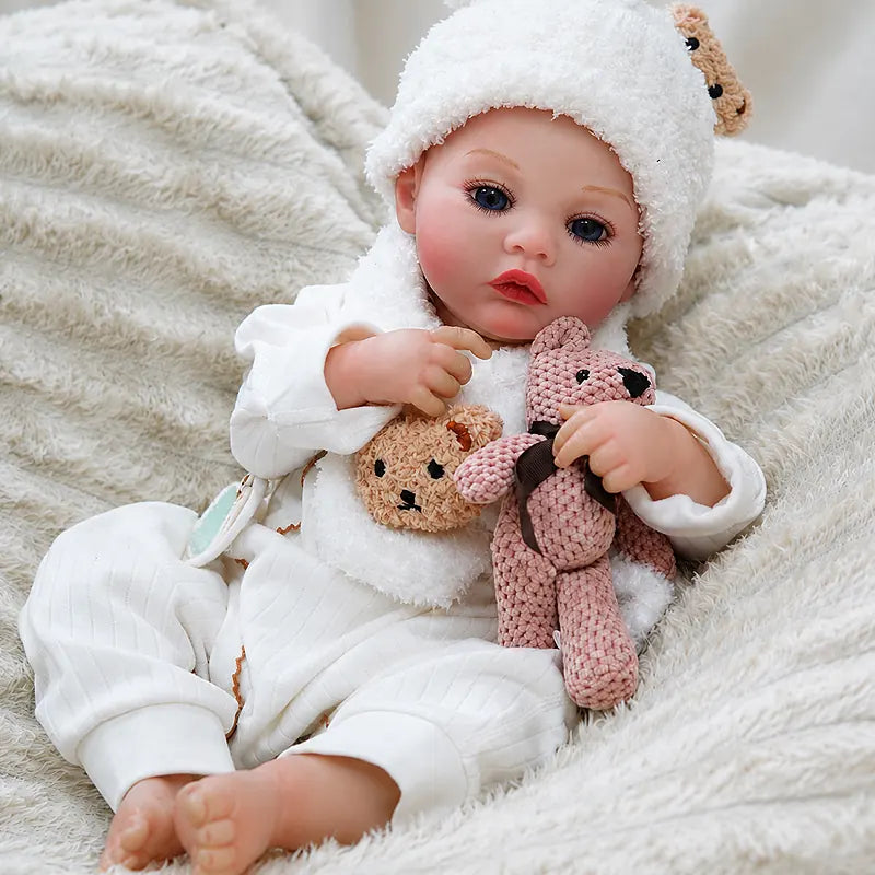 Plush Bear-Themed Clothing Set with Soft Textured Fabric and Knitted Details