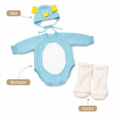 18-20''  Reborn Baby Doll Knitted Romper Set