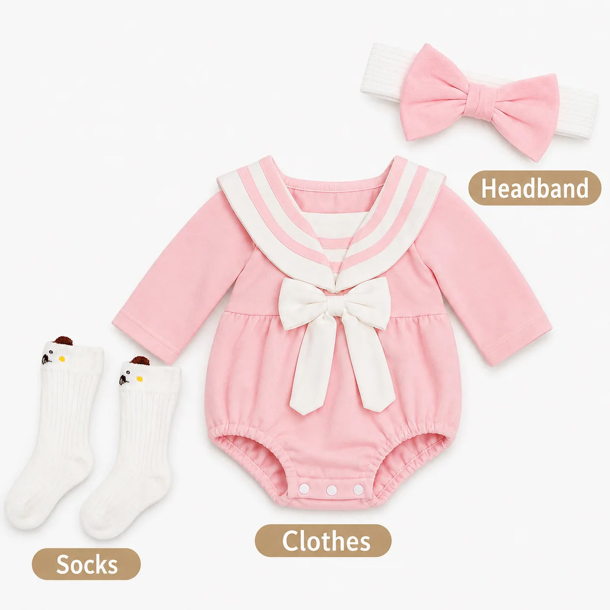 20-22'' Pink Toddler Dolls Outfit Set