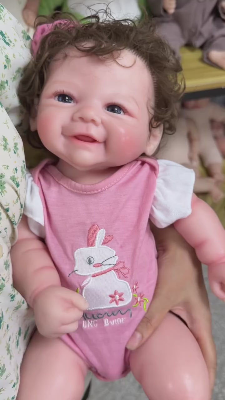 Load video: Full Silicone Reborn Baby Doll designed for reborn collectors, doll lovers, gift recipients, and imaginative play enthusiasts. 